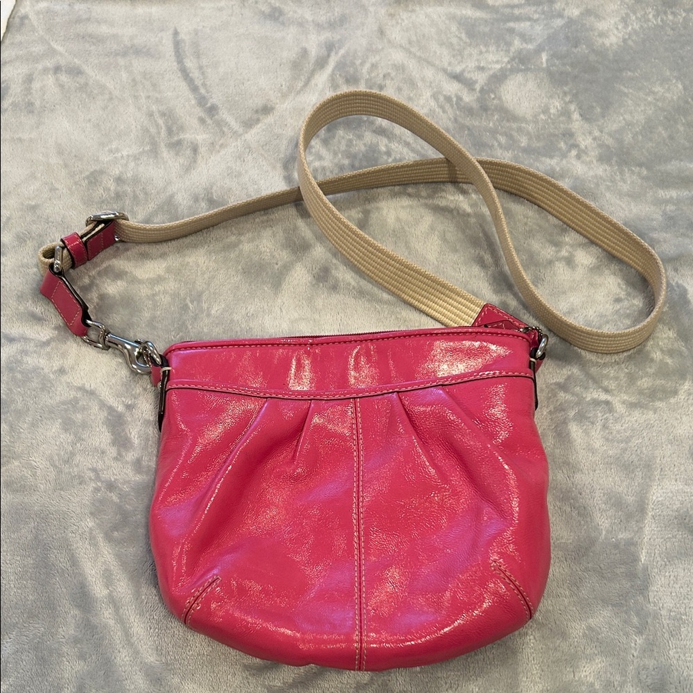 Coach Pink Leather Crossbody Bag